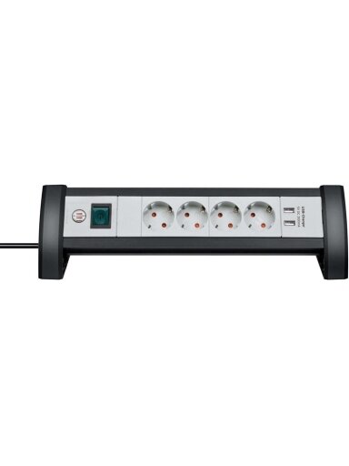 Buitinis ilgintuvas BRENNENSTUHL PREMIUM, 4 vt., 2USB, 1.8 m