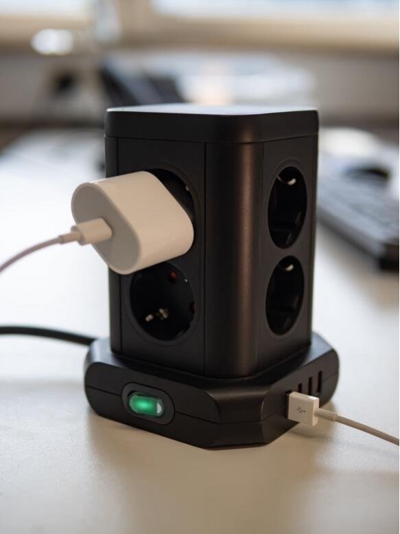 Buitinis ilgintuvas-stovas BRENNENSTUHL, 8 vietų, 4USB, 2 m 2 Buitinis ilgintuvas-stovas BRENNENSTUHL, 8 vietų, 4USB, 2 m 2