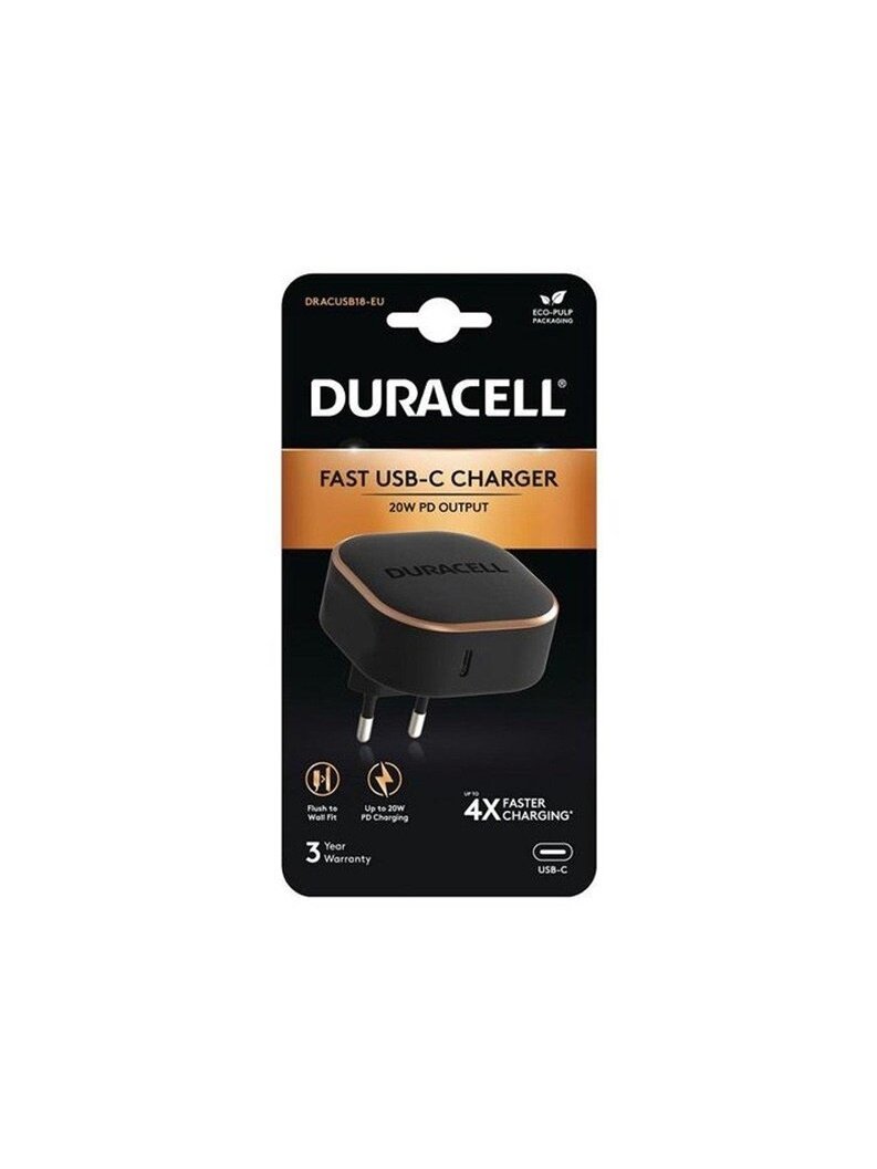 Buitinis įkroviklis Duracell DRACUSB18-EU, USB Type C, 18W