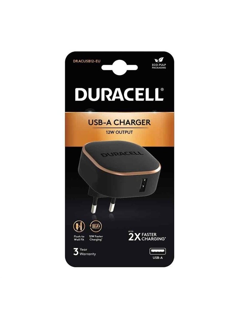 Buitinis įkroviklis Duracell DRACUSB12-EU, 1 x USB,pilka,12W 1 Buitinis įkroviklis Duracell DRACUSB12-EU, 1 x USB,pilka,12W 1