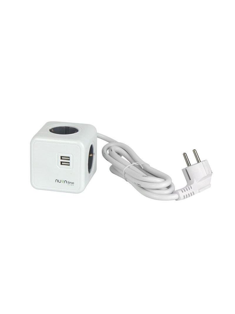 Buitinis ilgintuvas AURA LINE, 4 vt., 2USB C, 1,5m