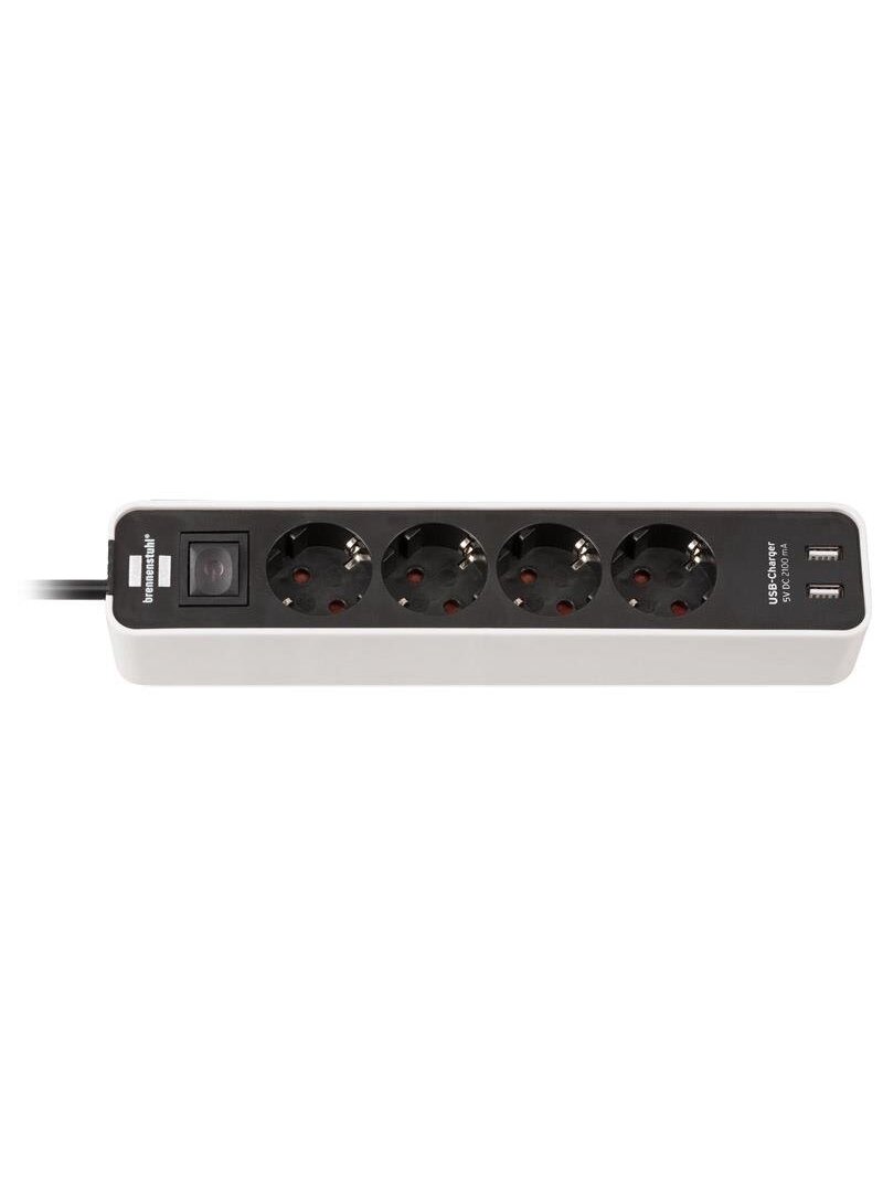 Buitinis ilgintuvas BRENNENSTUHL ECOLOR, 4 vt., 2USB, 1,4 m 1