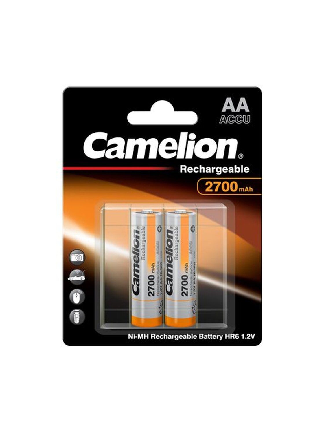 Camelion Įkraunamas elementas NH-AA2700BP2, CAMELION, 2 vnt. Camelion Įkraunamas elementas NH-AA2700BP2, CAMELION, 2 vnt.
