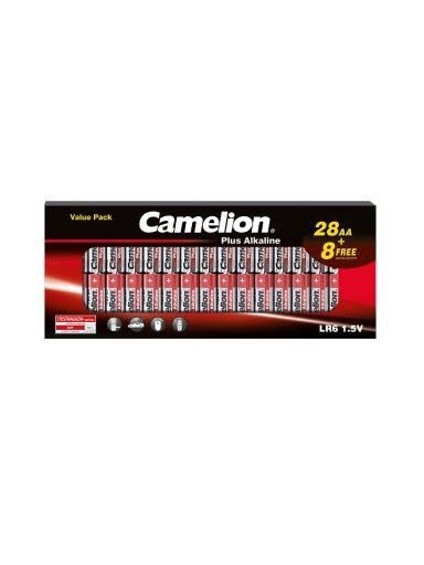 Camelion Elementai alkaline, LR06 B28+8, AA, 1.5V, CAMELION, 36 vnt.