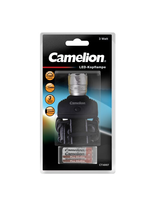 Camelion Galvos žibintuvėlis ZOOM LED CT-400, 3W, 140lm, 3xAAA, CAMELION 2