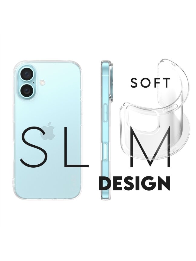 CARE Fashion case X-Ray Soft Basic iPhone 16, Transparent