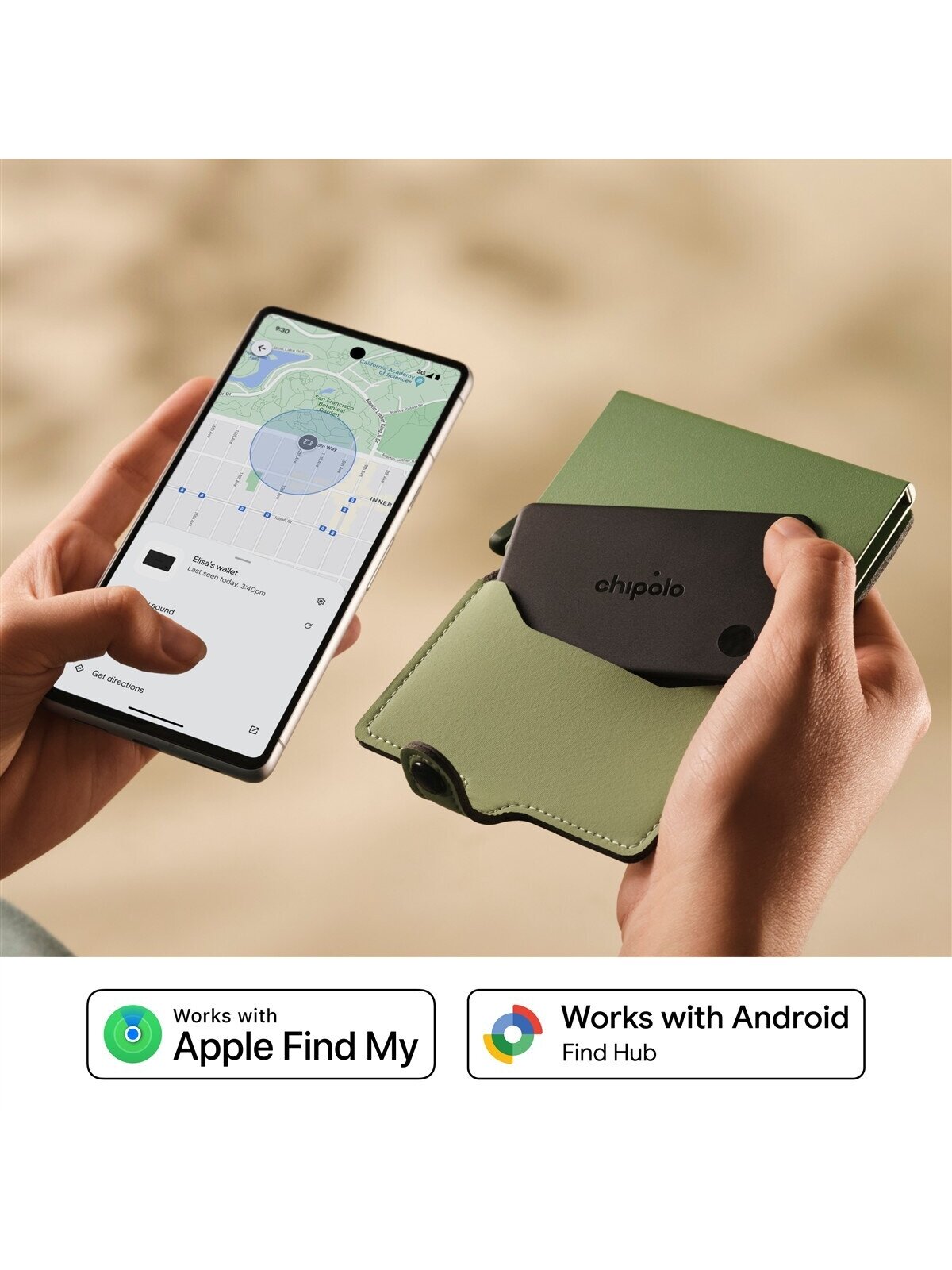 Chipolo CARD & LOOP Rechargeable Bluetooth Tracker for iOS & Android, Charcoal Bundle