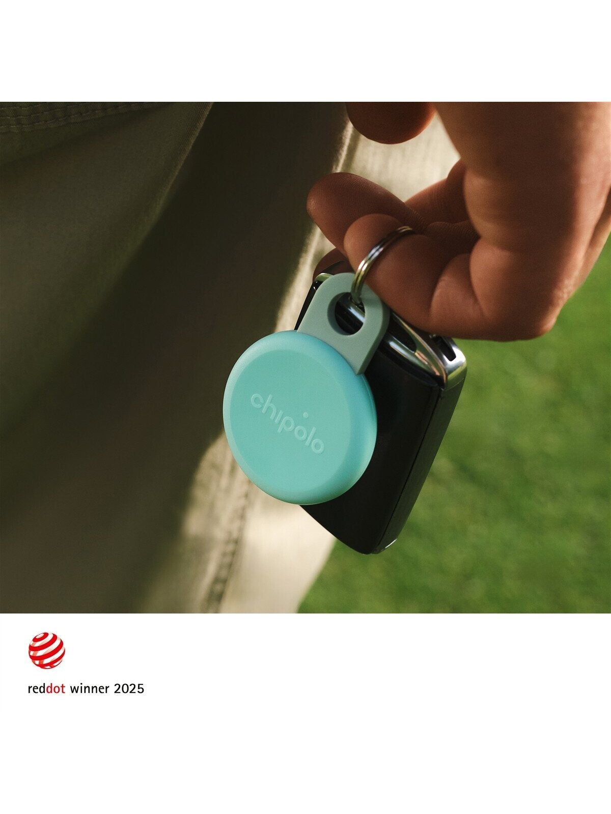Chipolo LOOP – Rechargeable Bluetooth Tracker with Silicone Loop for iOS & Android, Mint 1