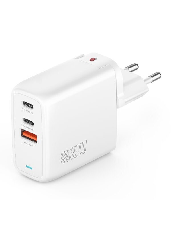 Charger GaN Flex 65W 2 USB-C+1 USB-A white Charger GaN Flex 65W 2 USB-C+1 USB-A white