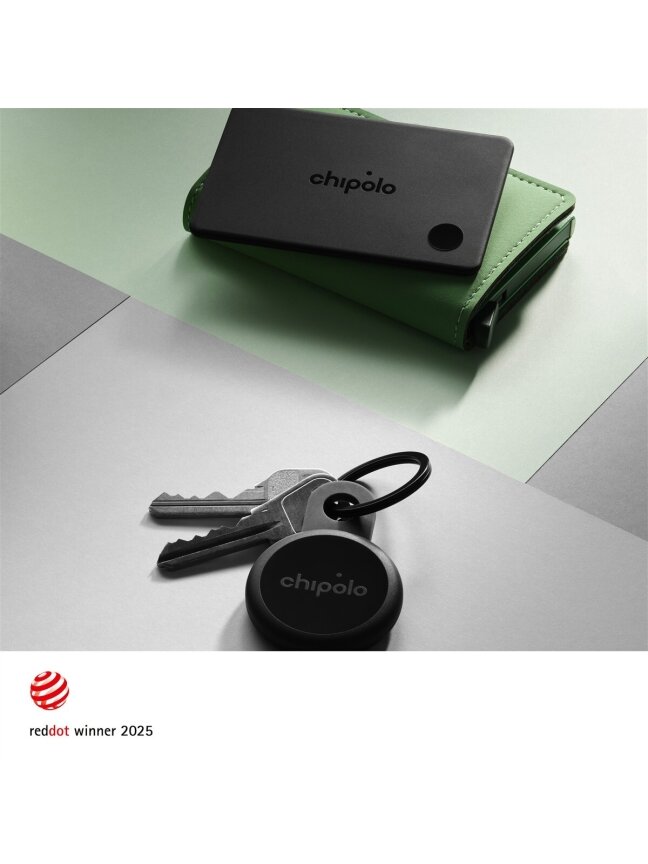 Chipolo CARD & LOOP Rechargeable Bluetooth Tracker for iOS & Android, Charcoal Bundle 7