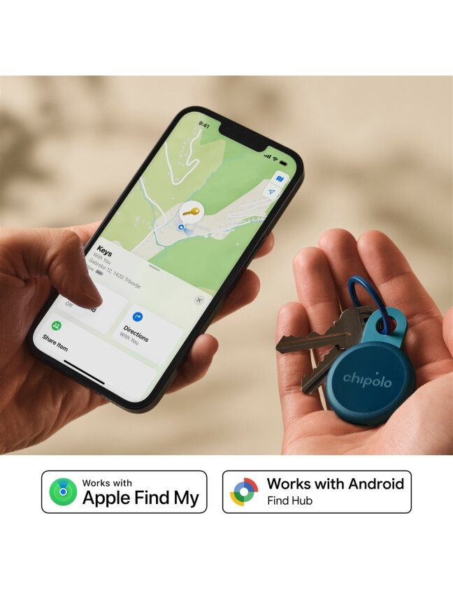 Chipolo LOOP – Rechargeable Bluetooth Tracker with Silicone Loop for iOS & Android, Navy 3