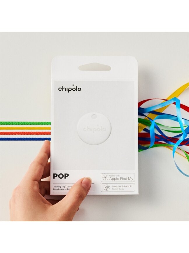Chipolo POP – Bluetooth Tracker with Replaceable Battery for iOS & Android, White 4