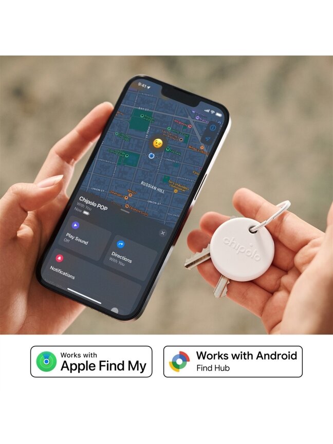 Chipolo POP – Bluetooth Tracker with Replaceable Battery for iOS & Android, White 5