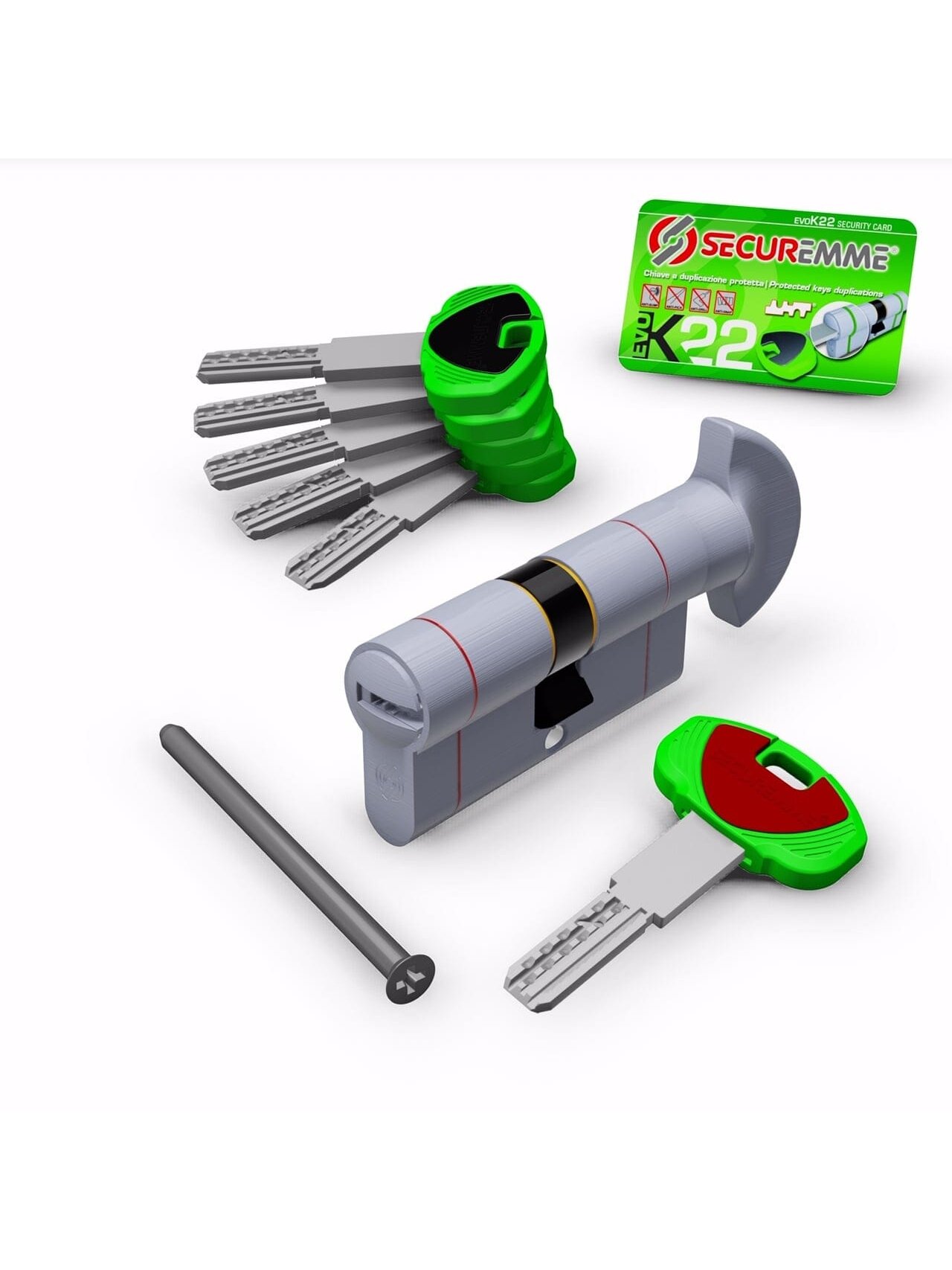 Cilindras K22 TOP Security (62mm ilgio su užsuka) Cilindras K22 TOP Security (62mm ilgio su užsuka)