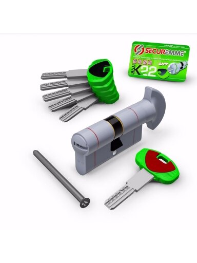 Cilindras K22 TOP Security (62mm ilgio su užsuka)