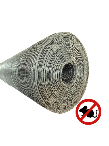 Tinklelis CINKUOTAS nuo pelių (0,53mm storio, 6,3x6,3mm akutės) 1x25m (25m2) Tinklelis CINKUOTAS nuo pelių (0,53mm storio, 6,3x6,3mm akutės) 1x25m (25m2)