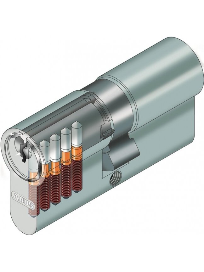 Cilindras Abus E50N, europinio (din) standarto, 45 mm, pilka 1