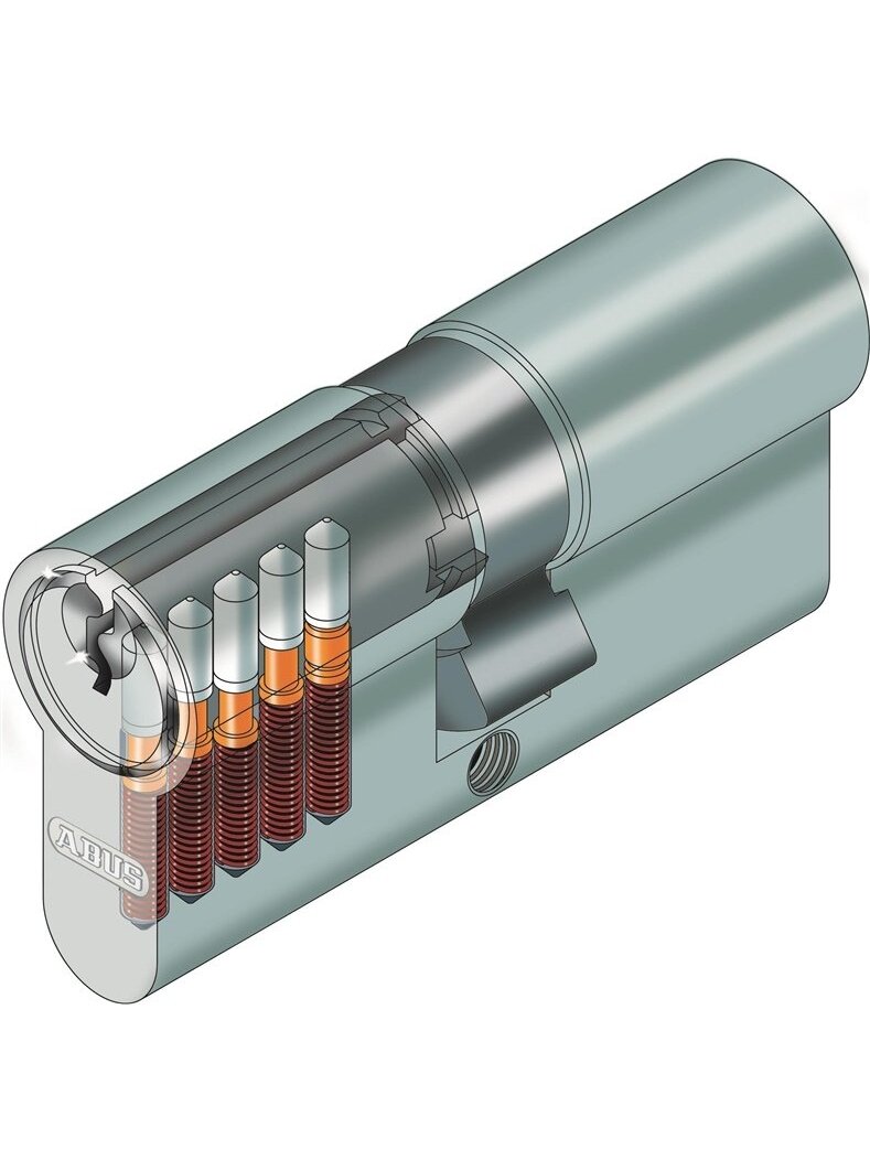 Cilindras Abus E50N, europinio (din) standarto, 45 mm, pilka 1