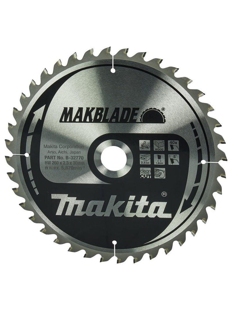 CIRCULAR SAW BLADE B-32770 260X30MM 40 CIRCULAR SAW BLADE B-32770 260X30MM 40