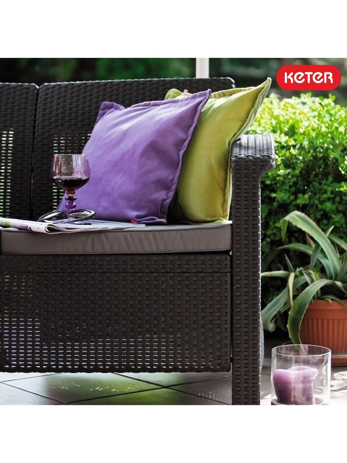 Corfu love seat MAX sofa - Grafito 5