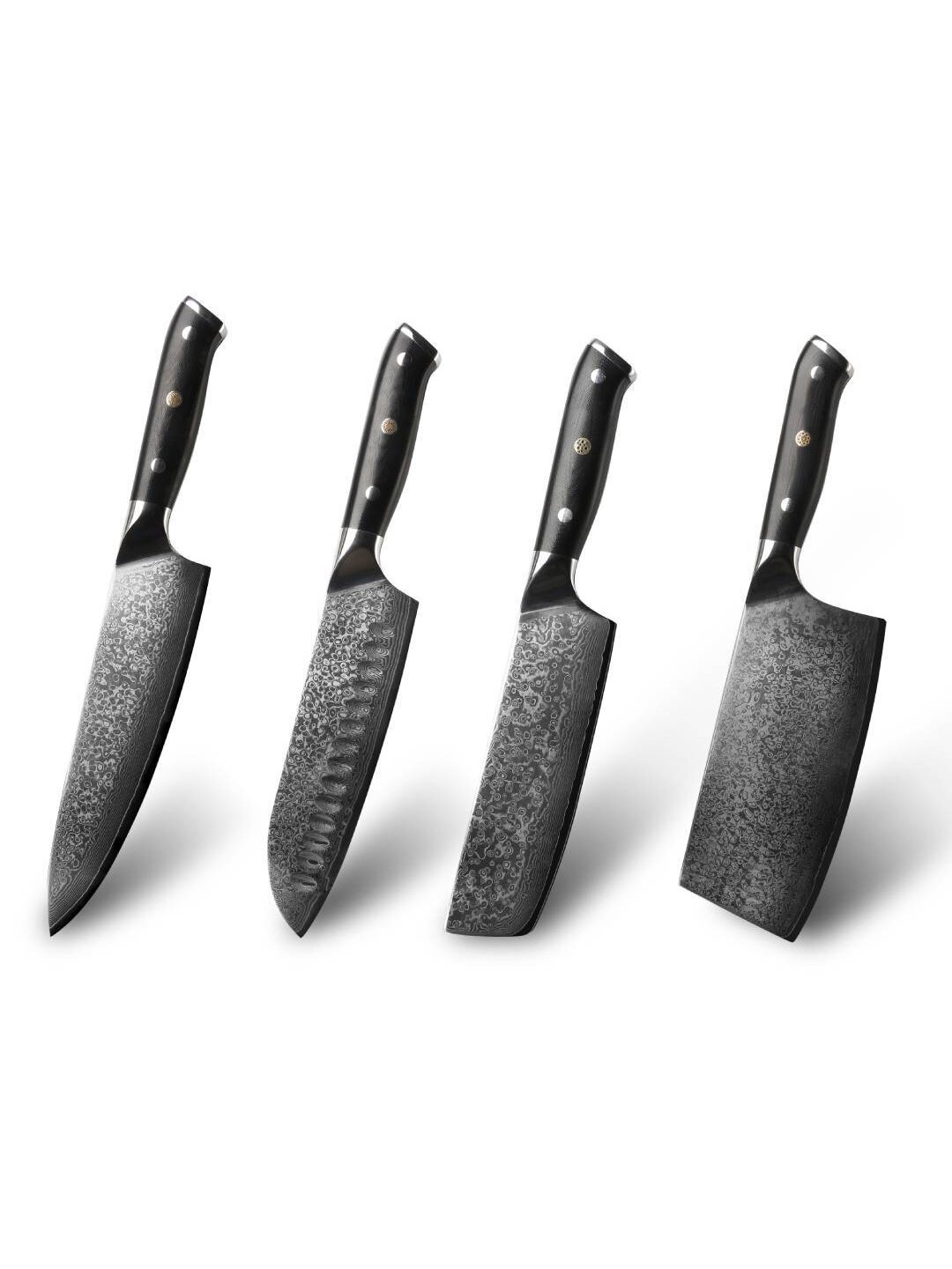 Damasko plieno virtuvinių peilių rinkinys Usugiri Kuroha, 8 dalių 6 Damasko plieno virtuvinių peilių rinkinys Usugiri Kuroha, 8 dalių 6