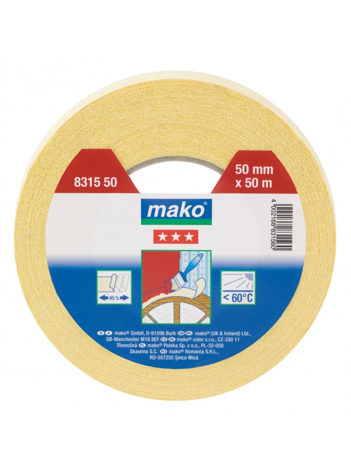 Dažytojų juosta arkinė Mako | 30mm/50m 60oC Dažytojų juosta arkinė Mako | 30mm/50m 60oC