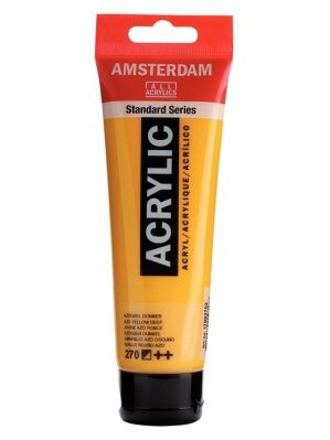 DAŽAI AKRILILIAI AZO GELTONA TAMS 120ML 1