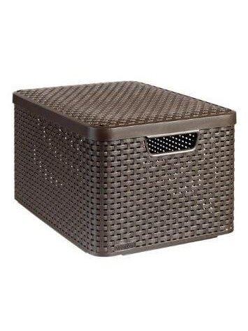 Daiktadėžė CURVER, ruda, 44,5×33×24,8 cm 2 Daiktadėžė CURVER, ruda, 44,5×33×24,8 cm 2