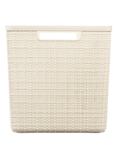 Daiktadėžė CURVER JUTE, 17 l, kreminė, 28×28×27 cm
