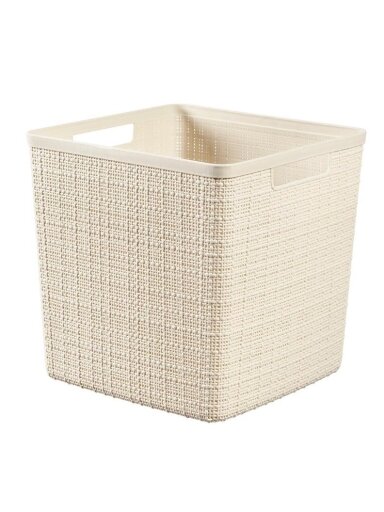 Daiktadėžė CURVER JUTE, 17 l, kreminė, 28×28×27 cm