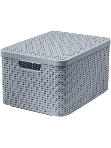 Daiktadėžė CURVER STYLE, 30 l, pilka, 44×33×24 cm