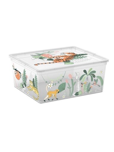 Daiktadėžė Kis M, 18 l, skaidri, 400 x 340 x 170 mm