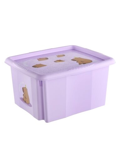 Daiktadėžė su dangčiu Keeeper, 24 l, violetinė sp.