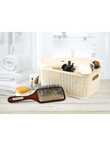 Daiktadėžė su dangčiu Knit M-066, 6 l, plastikas, balta