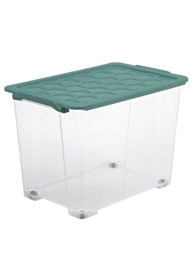Daiktadėžė su ratukais Rotho, 65 l, 583 x 392 x 410 mm