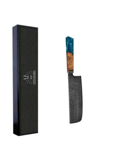Damasko Plieno 7,3" Nakiri Peilis Usugiri JH-D-015