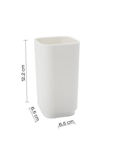Dantų šepetėlių stiklinė Gedy Seventy 639822, balta