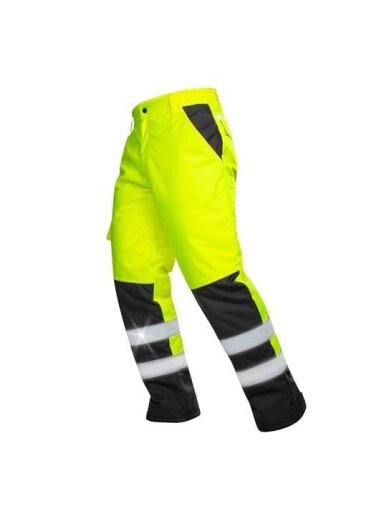 Darbo kelnės Ardon, juoda/geltona, poliesteris, XL dydis