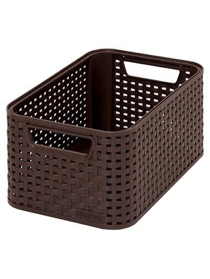 Daiktadėžė CURVER, ruda, 28,5×19,4×13 cm Daiktadėžė CURVER, ruda, 28,5×19,4×13 cm