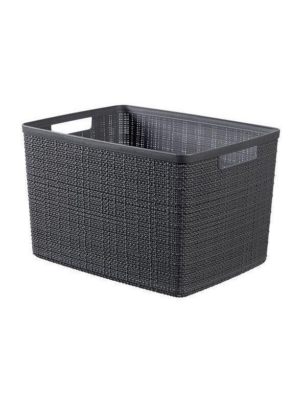 Daiktadėžė CURVER JUTE, 20 l, pilka, 36×28×23 cm Daiktadėžė CURVER JUTE, 20 l, pilka, 36×28×23 cm