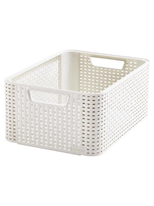 Daiktadėžė CURVER, kreminė, 38,6×28,7×17 cm Daiktadėžė CURVER, kreminė, 38,6×28,7×17 cm