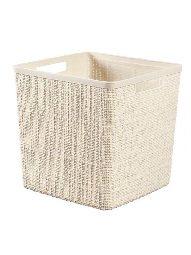 Daiktadėžė CURVER JUTE, 17 l, kreminė, 28×28×27 cm Daiktadėžė CURVER JUTE, 17 l, kreminė, 28×28×27 cm