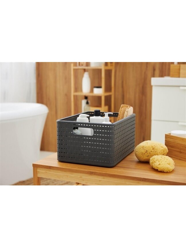 Daiktadėžė ROTHO, 18 l, pilka, 36,8×27,8×19,1 cm 1 Daiktadėžė ROTHO, 18 l, pilka, 36,8×27,8×19,1 cm 1