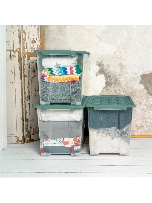Daiktadėžė su ratukais Rotho, 65 l, 583 x 392 x 410 mm 1 Daiktadėžė su ratukais Rotho, 65 l, 583 x 392 x 410 mm 1