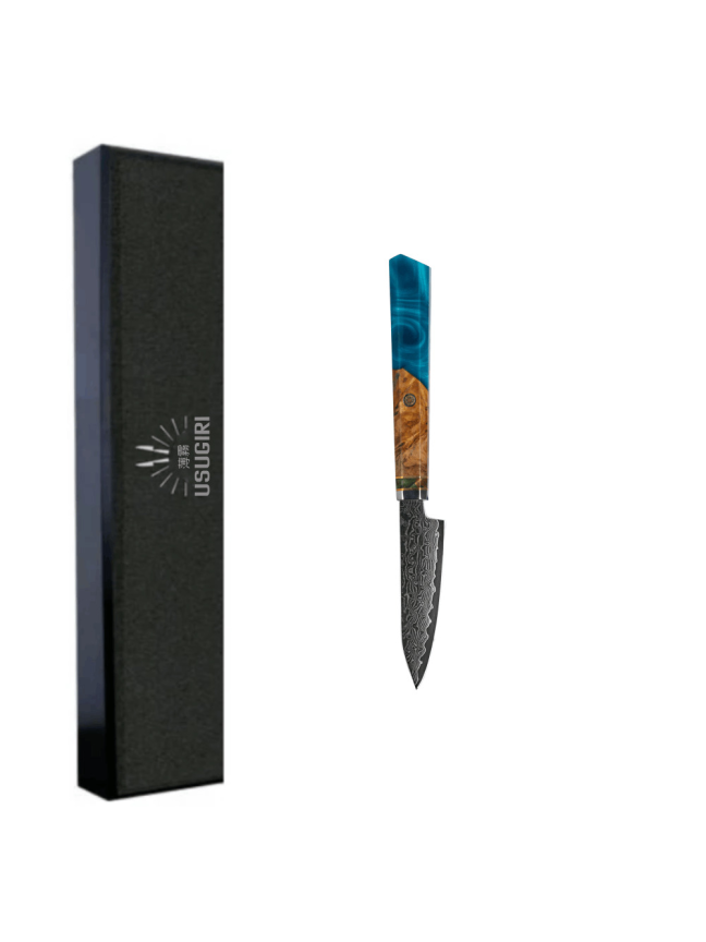 Damasko plieno 3,5" Smulkus Daržovių peilis Usugiri JH-D-015 1