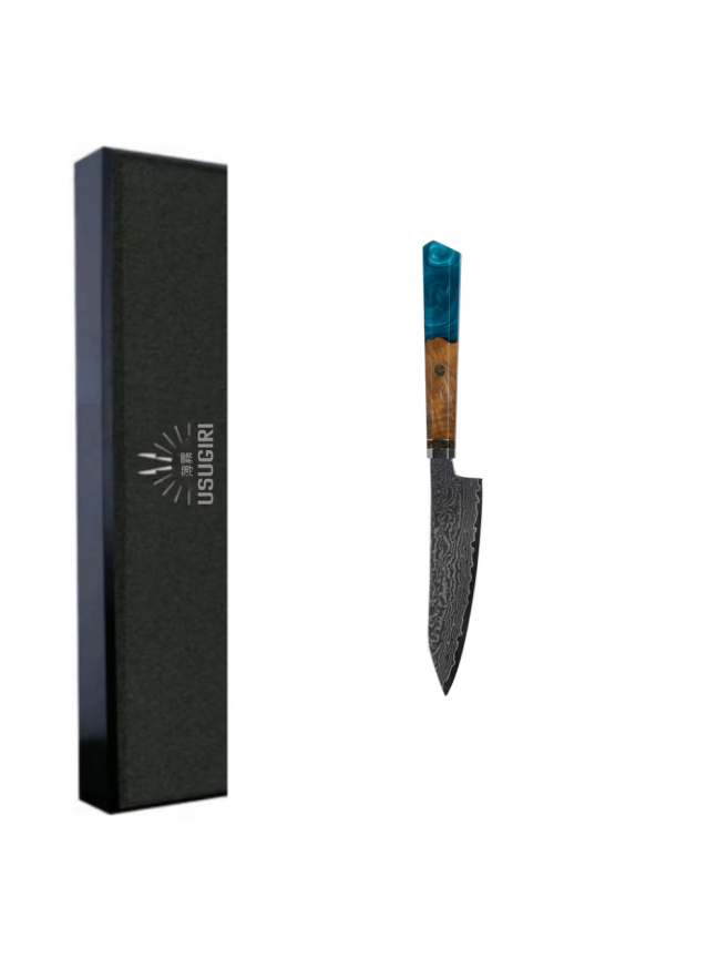 Damasko Plieno 5,1" Universalus Peilis Usugiri JH-D-015 1 Damasko Plieno 5,1" Universalus Peilis Usugiri JH-D-015 1