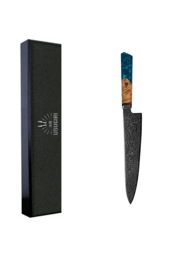 Damasko Plieno 8,7" Šefo Peilis Usugiri JH-D-015 2 Damasko Plieno 8,7" Šefo Peilis Usugiri JH-D-015 2