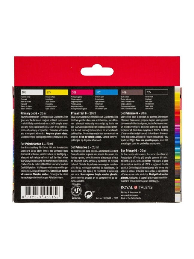 DAŽAI AKRILILIAI RINKIN PRIMARY 6X20ML 1