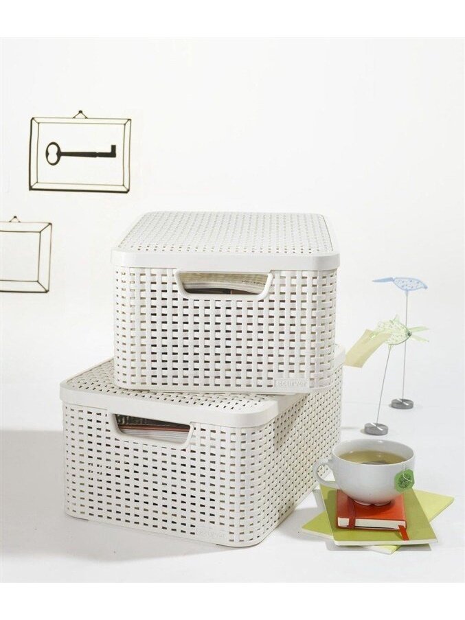 Daiktadėžė CURVER, 6 l, kreminė, 29,1×19,8×14,2 cm 2 Daiktadėžė CURVER, 6 l, kreminė, 29,1×19,8×14,2 cm 2
