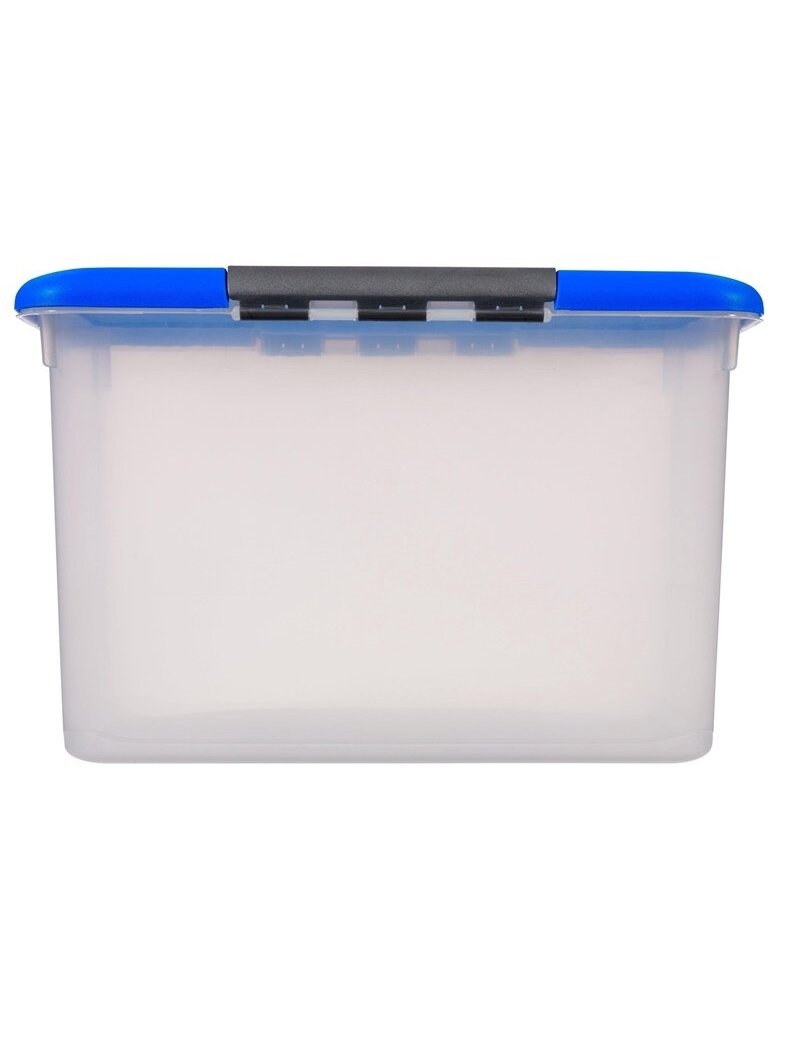 Daiktadėžė CURVER, 15 l, skaidri, mėlyna, 37,4×28×21 cm 1